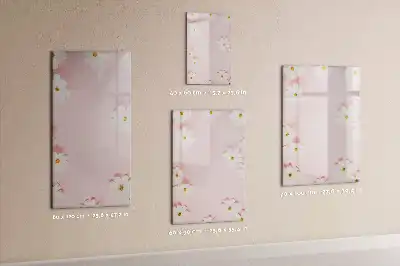 Magnetic dry erase board with flower design