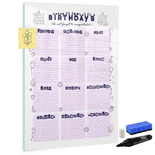 Magnetic writing board place of birth design
