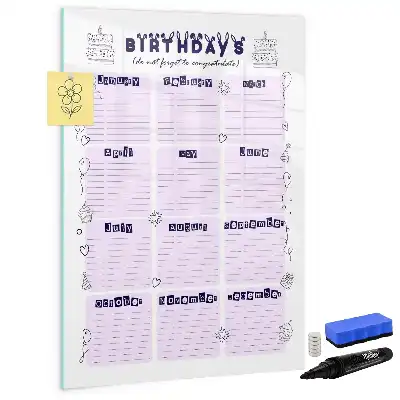 Magnetic writing board place of birth design