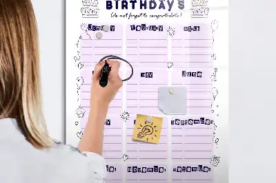 Magnetic writing board place of birth design