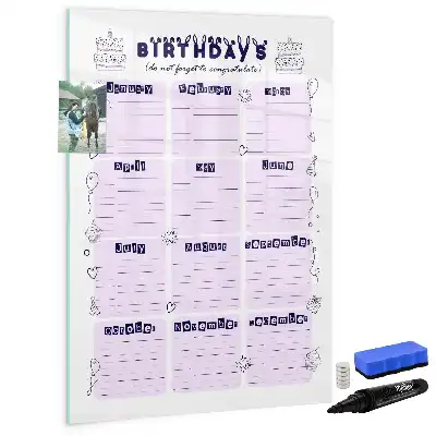 Magnetic writing board place of birth design