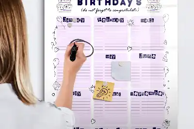 Magnetic writing board place of birth design