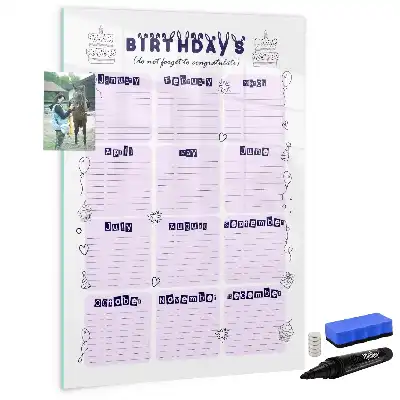 Magnetic writing board place of birth design