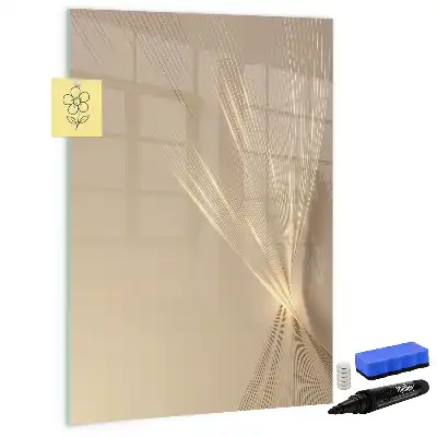 Magnetic dry erase board with abstract light design