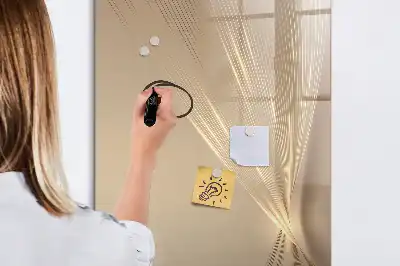Magnetic dry erase board with abstract light design