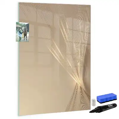 Magnetic dry erase board with abstract light design