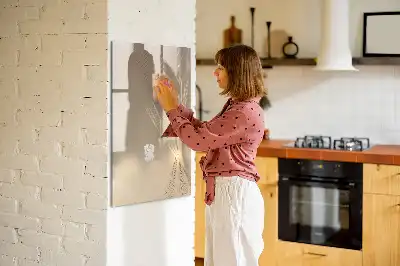 Magnetic dry erase board with abstract light design