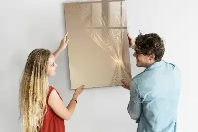 Magnetic dry erase board with abstract light design