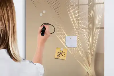 Magnetic dry erase board with abstract light design