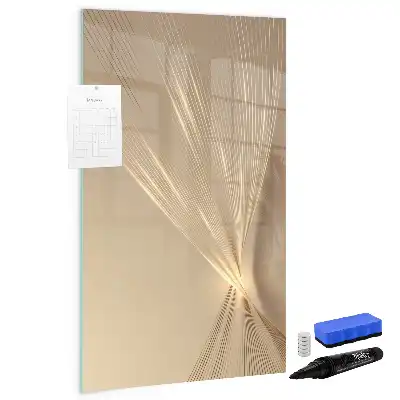 Magnetic dry erase board with abstract light design