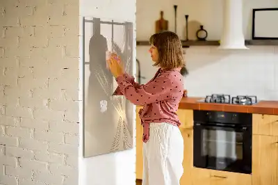 Magnetic dry erase board with abstract light design