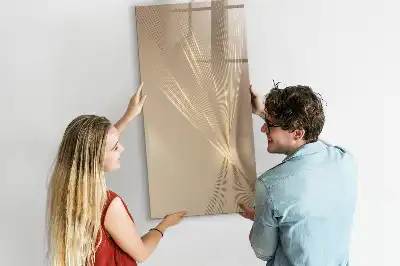 Magnetic dry erase board with abstract light design