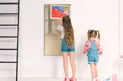Magnetic dry erase board with abstract light design