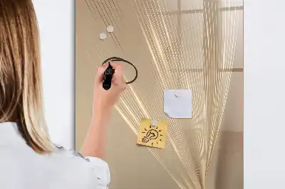 Magnetic dry erase board with abstract light design