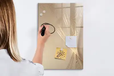 Magnetic dry erase board with abstract light design