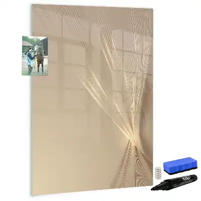 Magnetic dry erase board with abstract light design