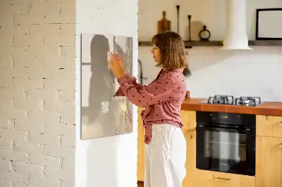 Magnetic dry erase board with abstract light design
