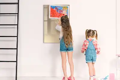 Magnetic dry erase board with abstract light design