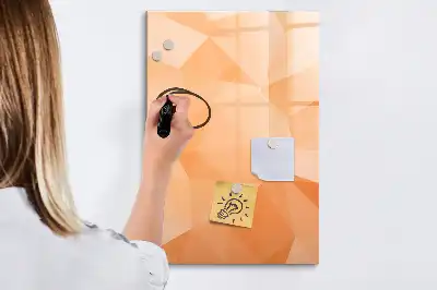 Magnetic writing board triangle abstraction design