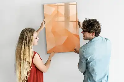 Magnetic writing board triangle abstraction design