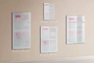 Magnetic dry erase board with a unicorn planner design