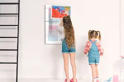 Magnetic dry erase board with a unicorn planner design