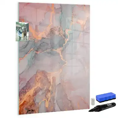 Magnetic writing board marble finish