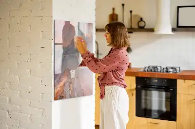Magnetic writing board marble finish