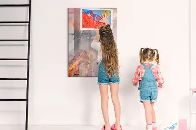 Magnetic writing board marble finish