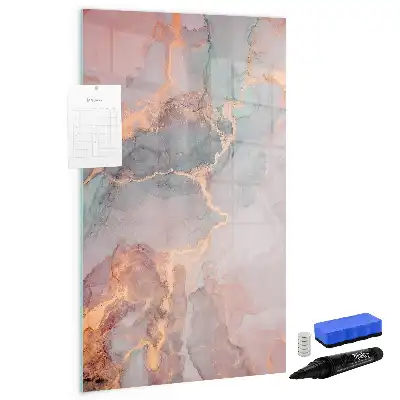 Magnetic writing board marble finish