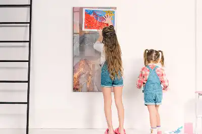 Magnetic writing board marble finish