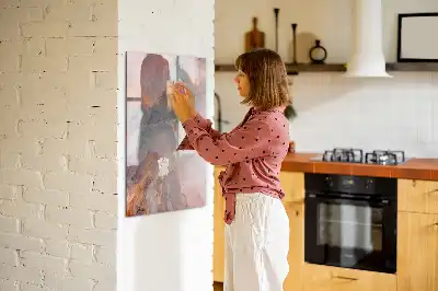 Magnetic writing board marble finish