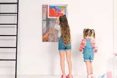 Magnetic writing board marble finish