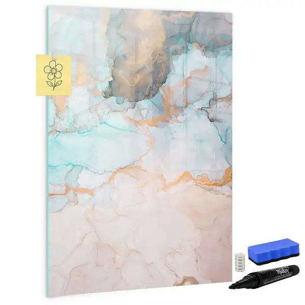 Magnetic dry erase board abstract inks design