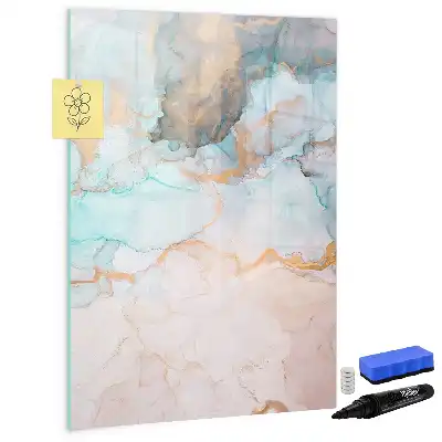 Magnetic dry erase board abstract inks design