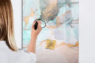 Magnetic dry erase board abstract inks design