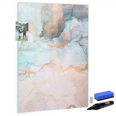 Magnetic dry erase board abstract inks design