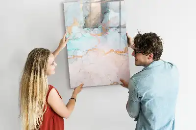 Magnetic dry erase board abstract inks design