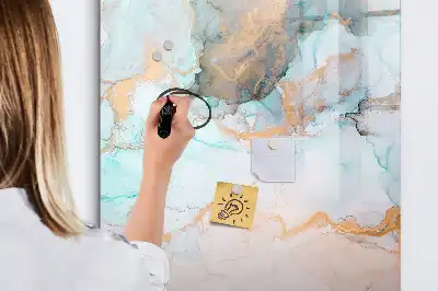 Magnetic dry erase board abstract inks design