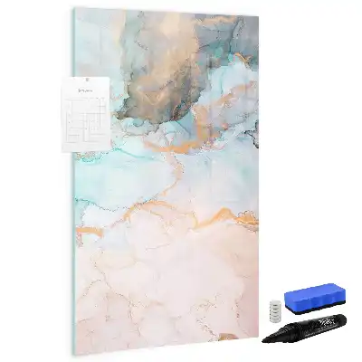 Magnetic dry erase board abstract inks design