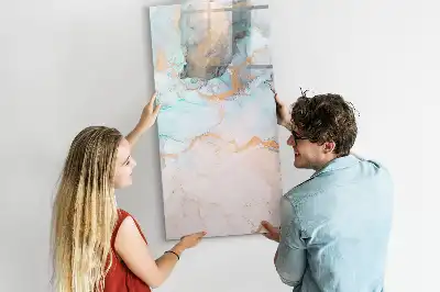 Magnetic dry erase board abstract inks design