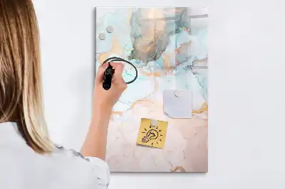 Magnetic dry erase board abstract inks design