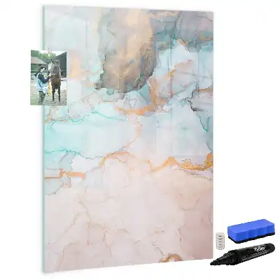 Magnetic dry erase board abstract inks design
