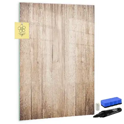Magnetic writing board with a light wooden frame