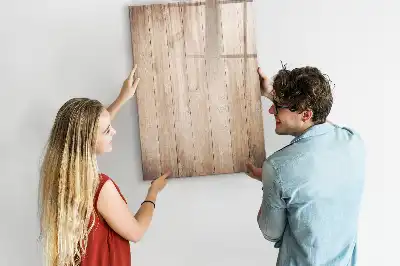 Magnetic writing board with a light wooden frame