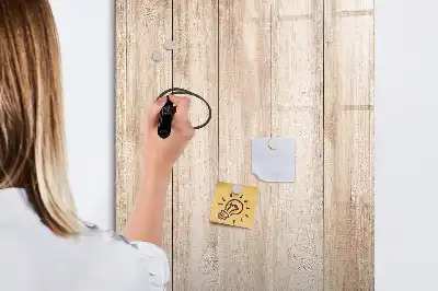 Magnetic writing board with a light wooden frame