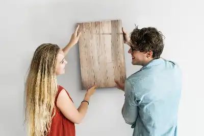 Magnetic writing board with a light wooden frame