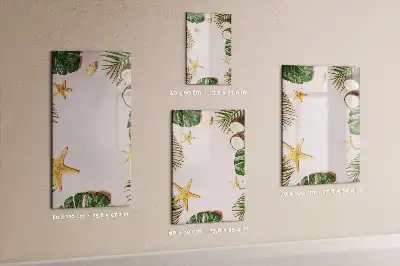 Magnetic dry erase board with a summer-themed frame