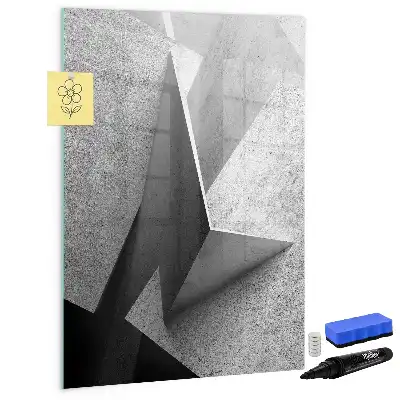 Magnetic writing board geometric abstraction design