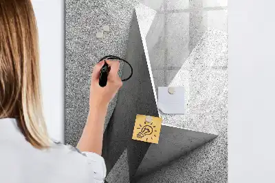 Magnetic writing board geometric abstraction design